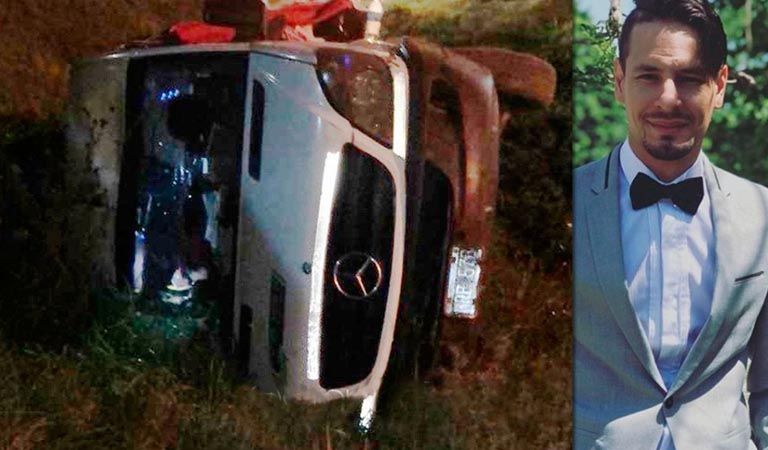 El excantante de Ráfaga chocó y cayó a un precipicio