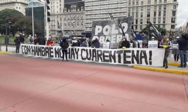 Protesta de organizaciones sociales en plena cuarentena