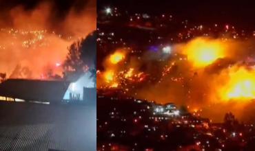 Otro grave incendio afecta la región de Valparaíso en Chile: hay evacuados y casas consumidas por el fuego 