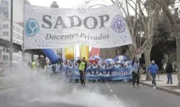SADOP va al paro este lunes en escuelas confesionales reclamando por equiparación salarial