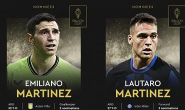 Dibu Martínez y Lautaro Martínez, candidatos al Balón de Oro 2024: todos los nominados