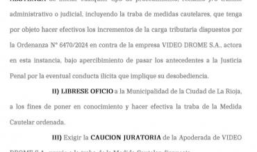 La Justicia suspende incremento de carga tributaria a Video Drome SA, dueña del casino en La Rioja