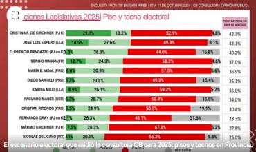 Qué dice la primera encuesta que midió a Cristina como candidata para 2025: resultados inesperados