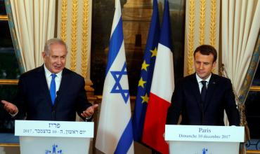 Fuerte contrapunto entre Macron y Netanyahu