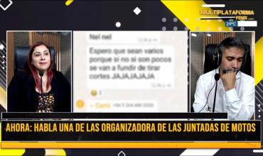 Camila, organizadora de la juntada de motos: “Hay un montón de otras cosas de las que estarse quejando”