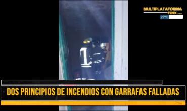 Chamical: dos principios de incendio por fallas en garrafas