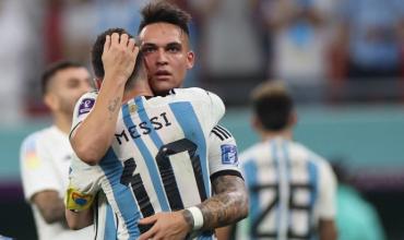 Lautaro Martínez acompañó a Messi en el ataque en el último entrenamiento de la Selección argentina en Ezeiza