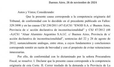 La Corte Suprema toma competencia en la causa de Alpargatas S.A.I.C. contra la Provincia de La Rioja