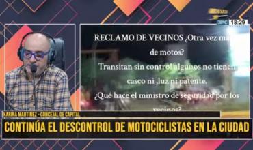 Concejal Karina Martínez: "El descontrol de motociclistas en la ciudad es un problema de seguridad pública"