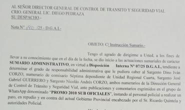 Temor en el gobierno de La Rioja ante protestas sociales por la falta de aumento salarial: Iniciaron sumario a policías que opinaron en un grupo de WhatsApp