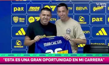 El divertido “blooper” de Agustín Marchesín en su presentación en Boca