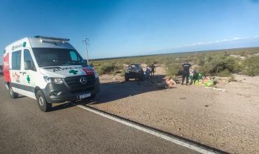 Vuelco en cercanías del puesto caminero de Aimogasta: un hombre sufrió un fuerte golpe en la cabeza