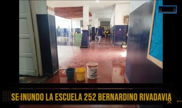 Se inundó la Escuela N° 252 “Bernardino Rivadavia”