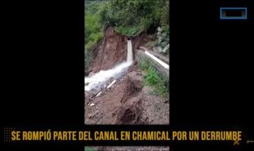 Chamical: derrumbe rompió caño que lleva agua a Chamical