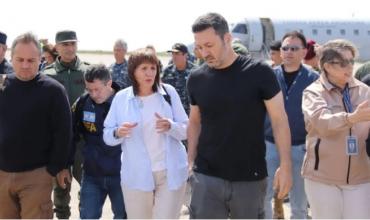 Patricia Bullrich y Luis Petri volvieron a Bahía Blanca para seguir de cerca el operativo