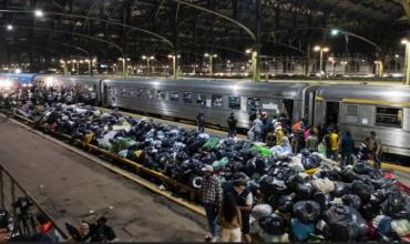 Partió el Tren Solidario a Bahía Blanca con 12 vagones cargados de donaciones