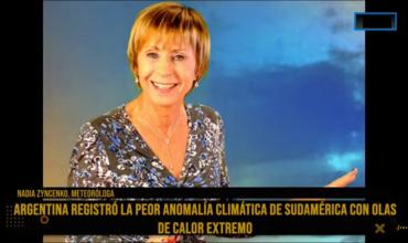 Nadia Zyncenko en Fénix: “En Argentina se registraron 40 días de calor extremo”