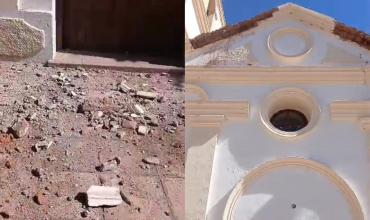 El sismo provocó daños en la Capilla de Santo Domingo en Campanas