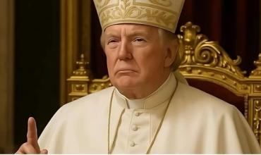  La imagen viral de Trump como Papa que generó polémica a días del Cónclave en el Vaticano