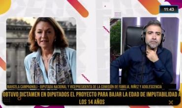 Marcela Campagnoli, diputada nacional, en Fenix: avanza en Diputados el proyecto para bajar la edad de imputabilidad a los 14 años