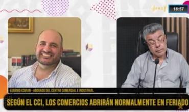 Eugenio Covián, abogado del Centro Comercial e Industrial, en Fenix: los comercios abrirán con normalidad y cuestionan al sindicato por desinformar