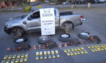 Tucumán: Detienen a una mujer con los cuatro neumáticos rellenos de 49 kilos de cocaína