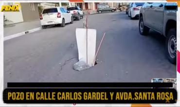 Vecinos denuncian peligroso pozo al costado de la UNLaR: temen accidentes