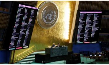 Con el voto de Argentina en contra, la Asamblea General de la ONU exigió un alto el fuego en Gaza