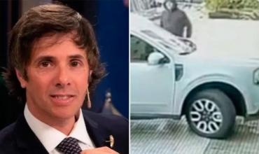 Robertito Funes mostró cómo un hombre vandalizó su camioneta: "me llenó de caca la puerta"