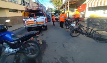 Choque en pleno centro de la Capital: Sólo se registraron daños materiales