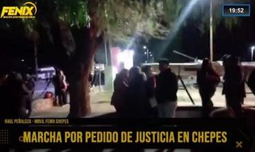 Chepes marchó por justicia: conmoción por el femicidio de Elba Espinosa