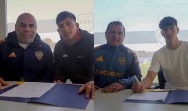 Boca Juniors apuesta al futuro: Lautaro Bianco y Juan Pussetto firmaron sus primeros contratos profesionales