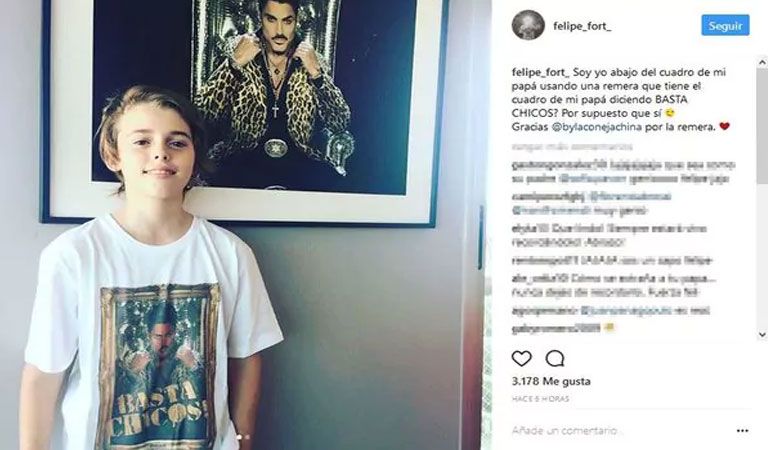 Felipe Fort recordó a su papá con un particular homenaje