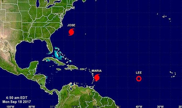 El poderoso huracán María tocó tierra en Puerto Rico El poderoso huracán María tocó tierra en Puerto Rico