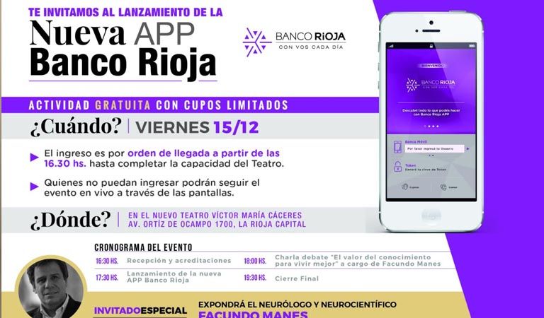 El Banco Rioja lanza su nueva aplicación móvil para la comodidad de sus