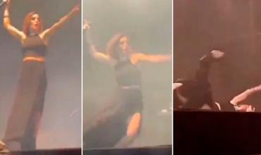 Soledad se cayó en pleno show y causó preocupación