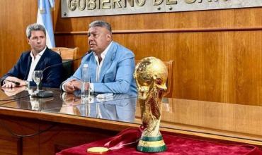 La Copa del Mundo llegó a San Juan: “Chiqui Tapia cumplirá la promesa a la Difunta Correa” 