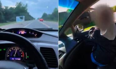 Tucumán: un hombre se grabó manejando a más de 170 km/h con su hijo al lado sin cinturón de seguridad