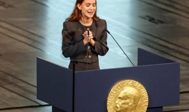 La hija de Corina Machado pronunció las palabras de su madre al recibir el Nobel