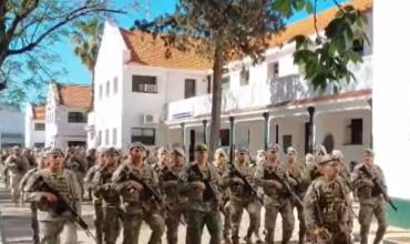 Acto de colación en el Regimiento de Infantería de Montaña 15