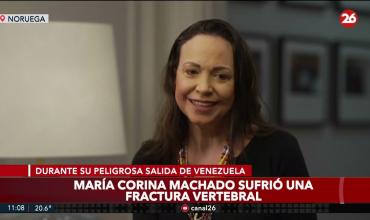 María Corina Machado sufrió una fractura vertebral durante su peligrosa salida de Venezuela