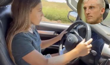 Polémica en redes: la hija de 12 años del Polaco manejó en la ruta