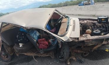 Accidente en Ruta 40: dos jóvenes heridos tras impactar contra un guardarraíl en Nonogasta