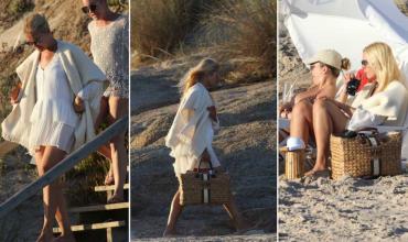 Valeria Mazza en Punta del Este: tarde de playa en familia y mateadas con amigos