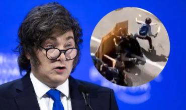 Javier Milei repudió los incidentes frente al Congreso y apuntó contra los "catadores de modales": "Del otro lado tenemos esto"