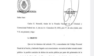 El  fiscal Stornelli denunció al gobernador Quintela por “incitación a la violencia colectiva”