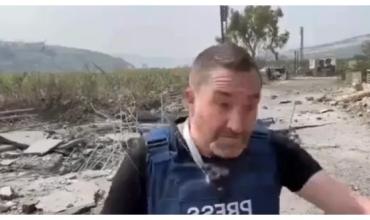 Un misil israelí impactó a metros de dos periodistas mientras trabajaban en el Líbano