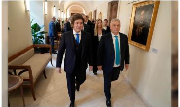 Javier Milei fue recibido por Víktor Orban en Hungría