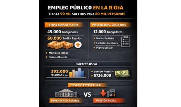  El Estado paga hasta 90 mil sueldos para un universo de 80 mil empleados públicos y expone la situación fiscal