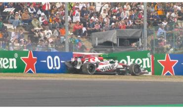 El fuerte accidente de Oliver Bearman en el que estuvo a punto de chocar a Colapinto en el GP de Japón de F1